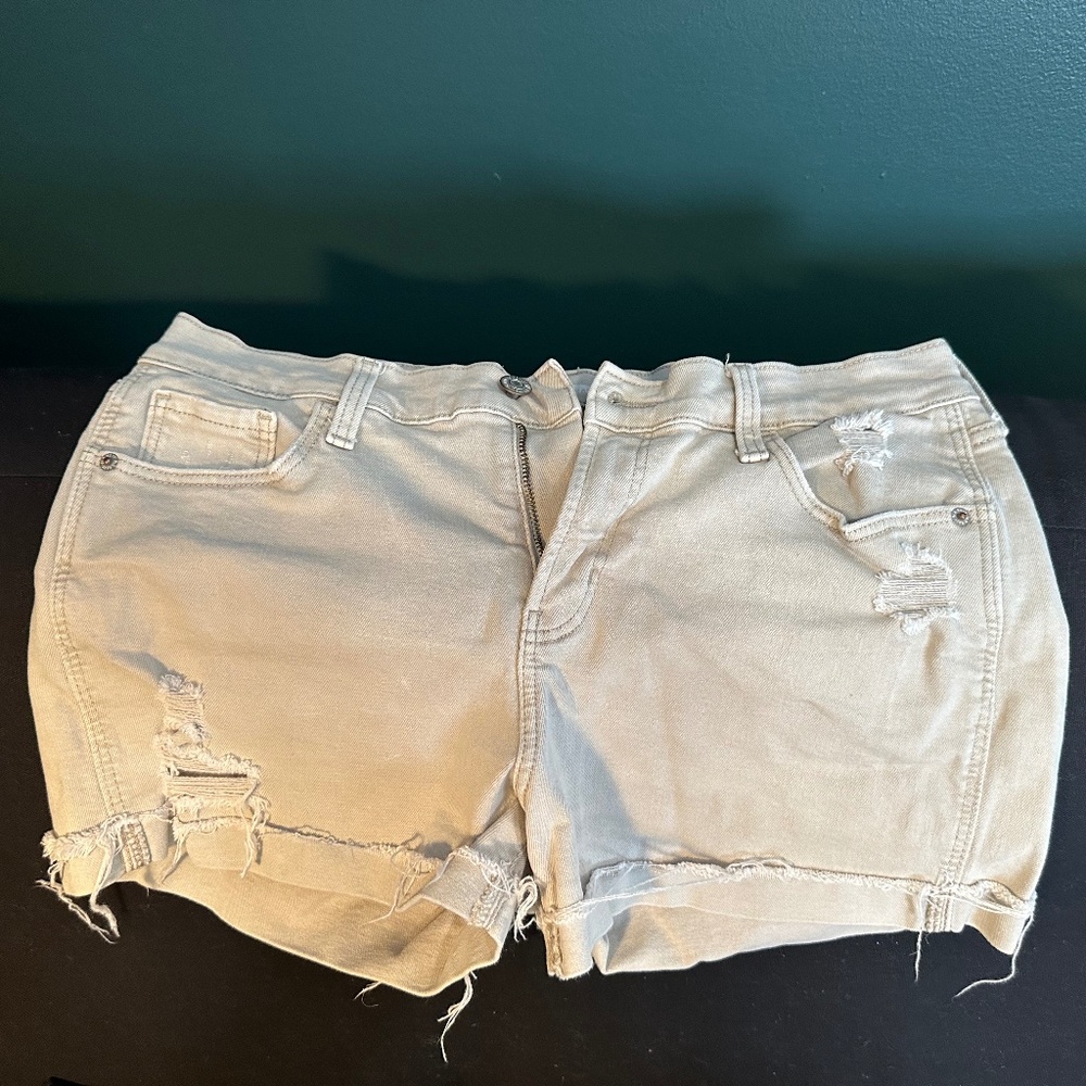 Tan Jean Shorts - Old Navy
